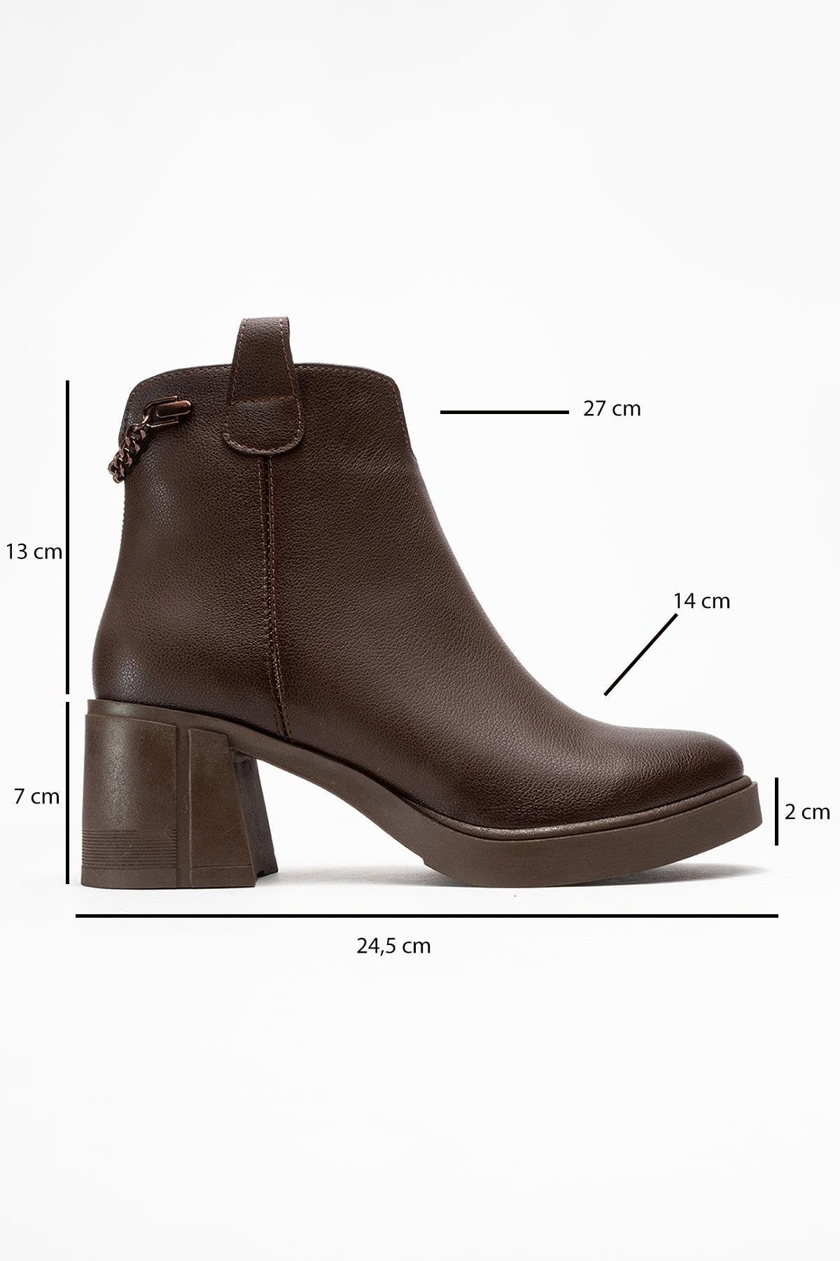 Mier - Brown Ankle Boot (Women)