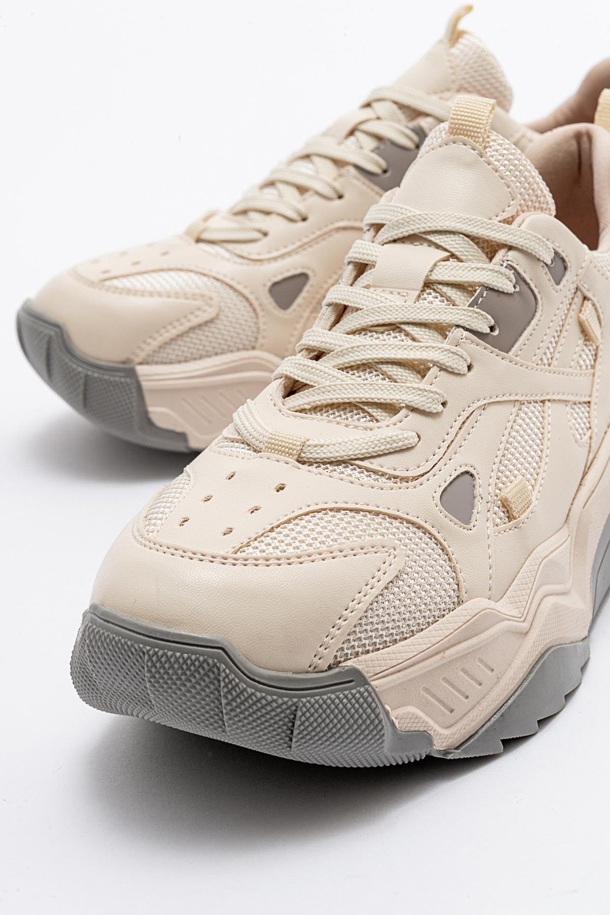 Loretta - Ecru-Grey Sneaker (Women)