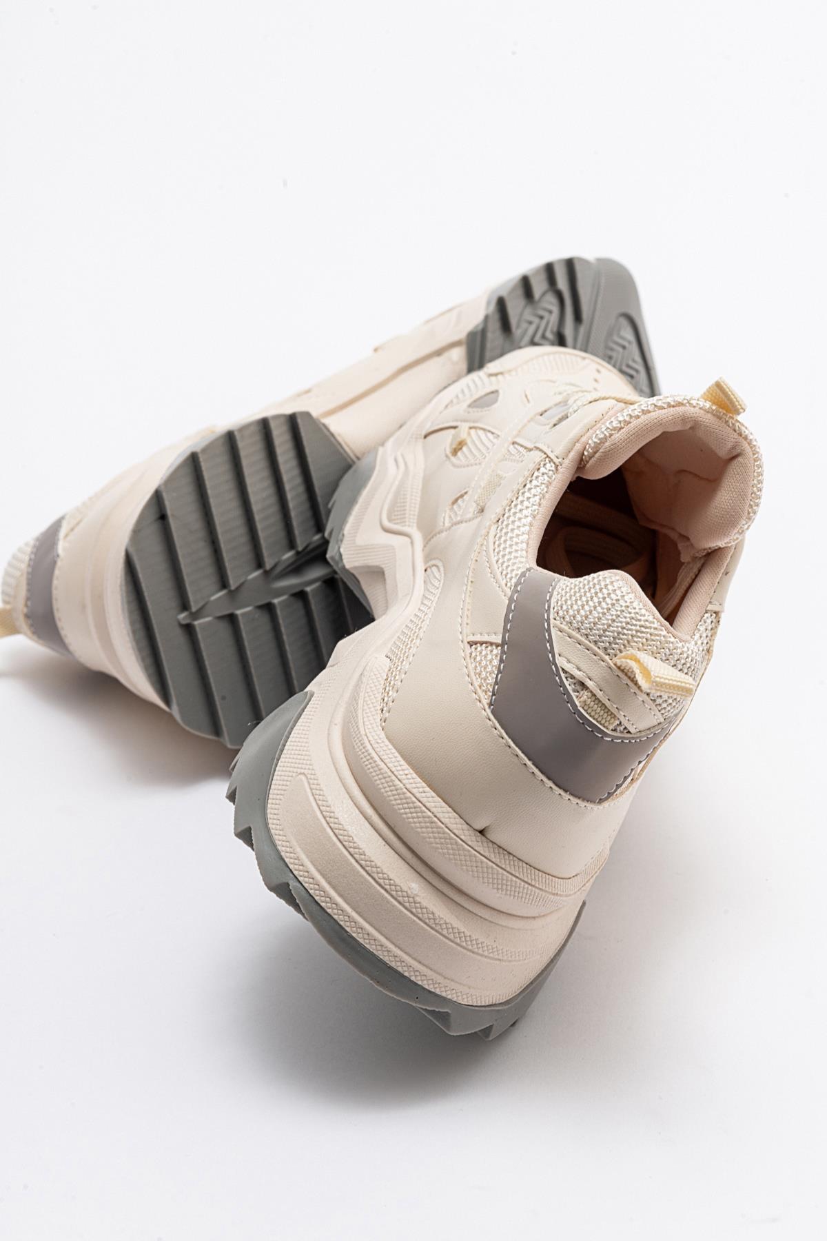 Loretta - Ecru-Grey Sneaker (Women)