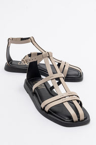 Odeil - Beige Leather Sandal (Women)
