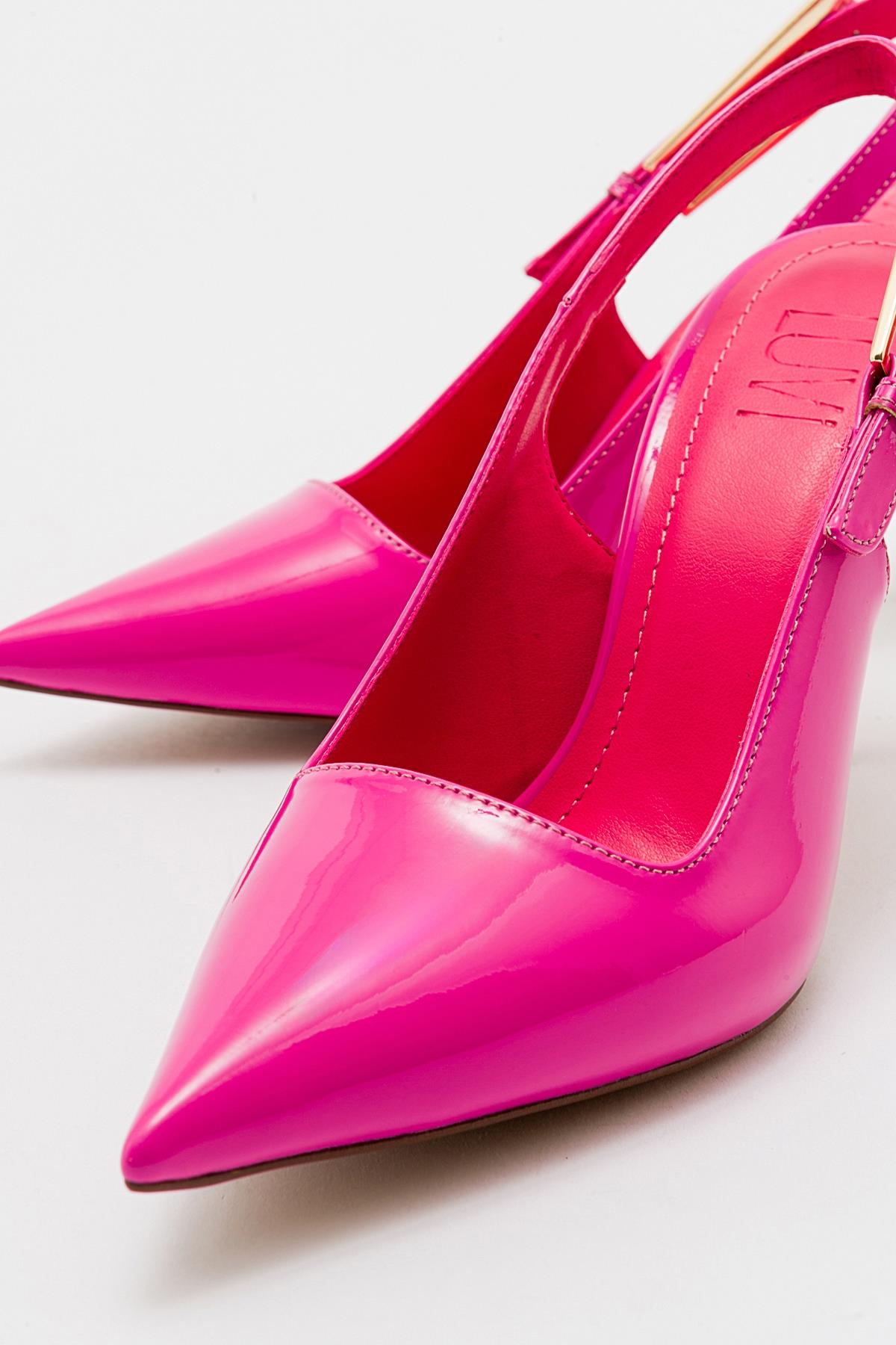 Labin - Fuchsia Patent Buckled High Heel Shoe (Women)