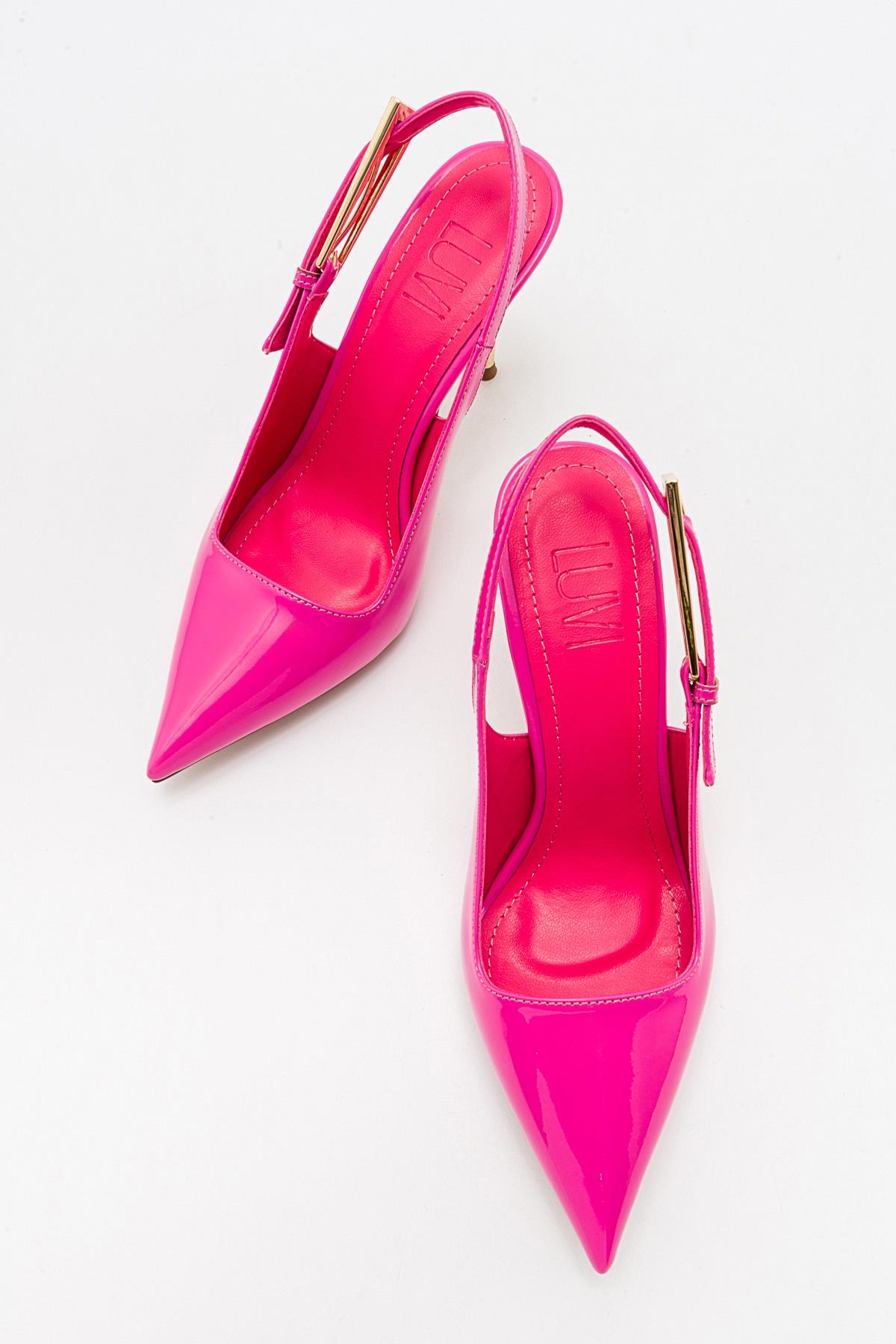 Labin - Fuchsia Patent Buckled High Heel Shoe (Women)