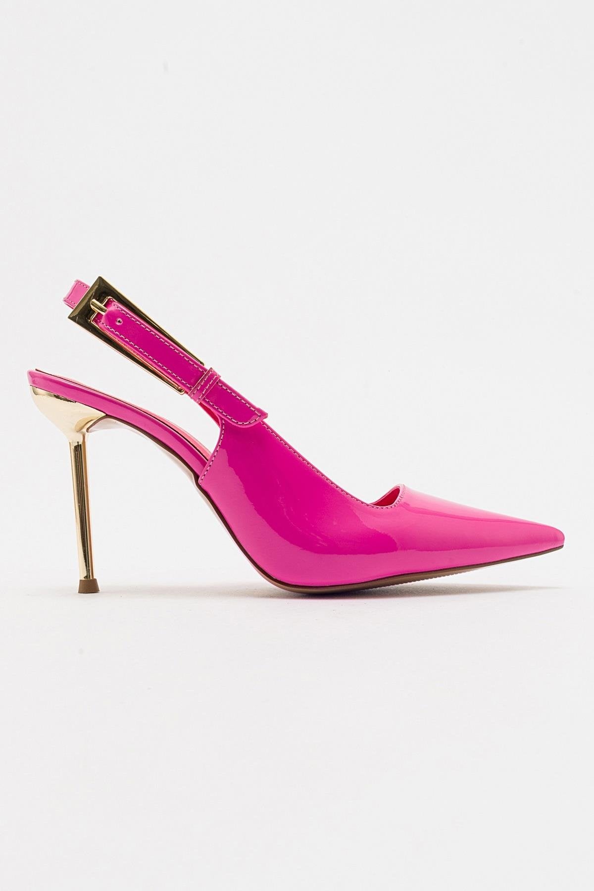 Labin - Fuchsia Patent Buckled High Heel Shoe (Women)