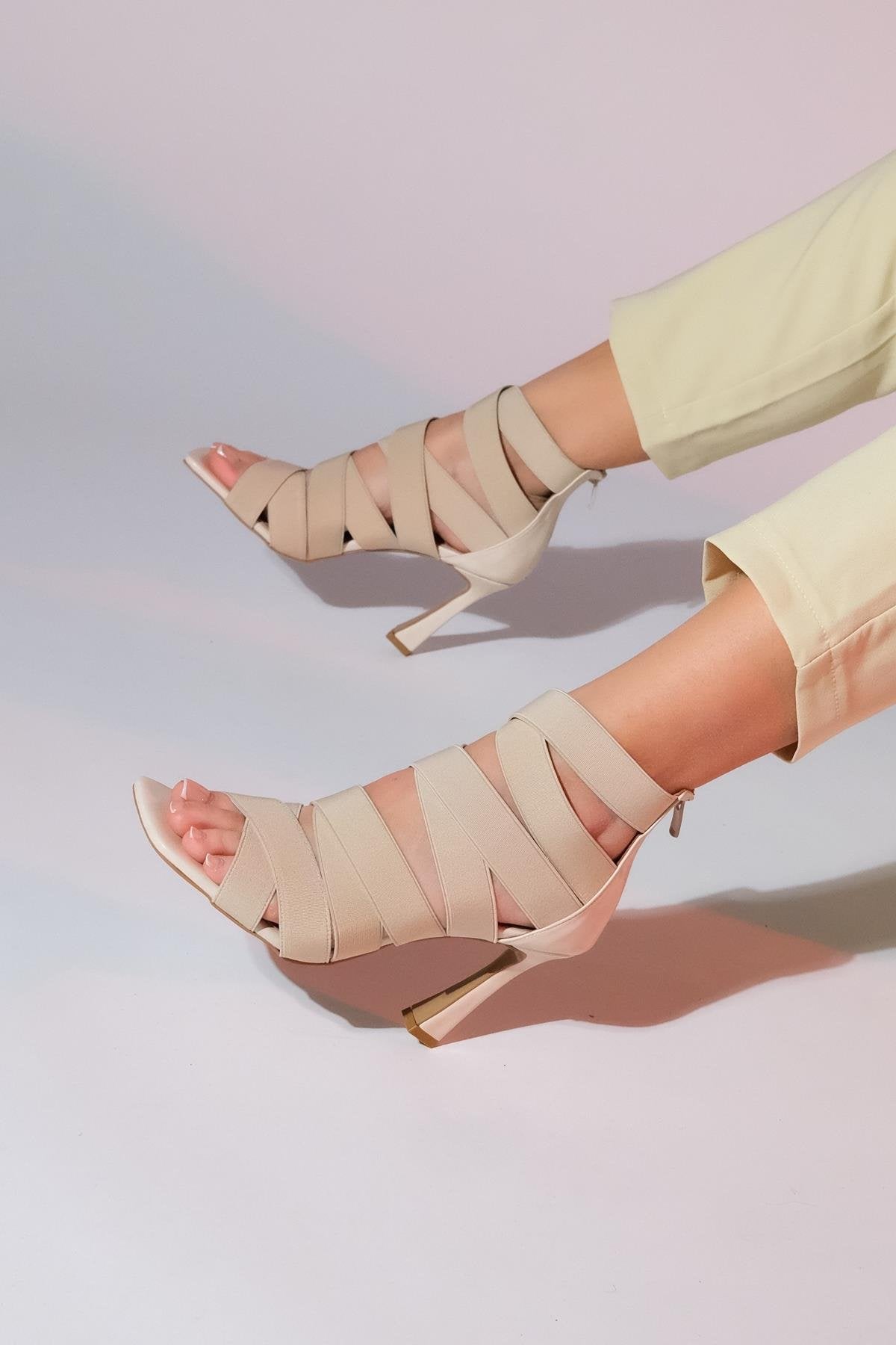 Vejle - Beige Open-Toe Stiletto (Women)