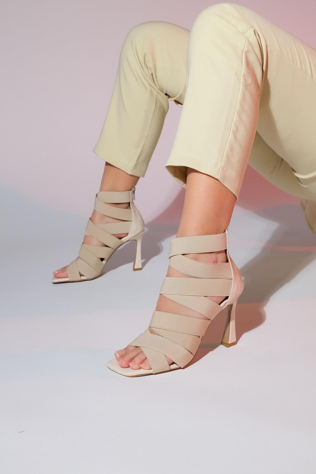 Vejle - Beige Open-Toe Stiletto (Women)