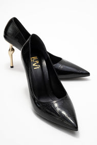 Hudson - Black Stiletto Heel Shoe (Women)