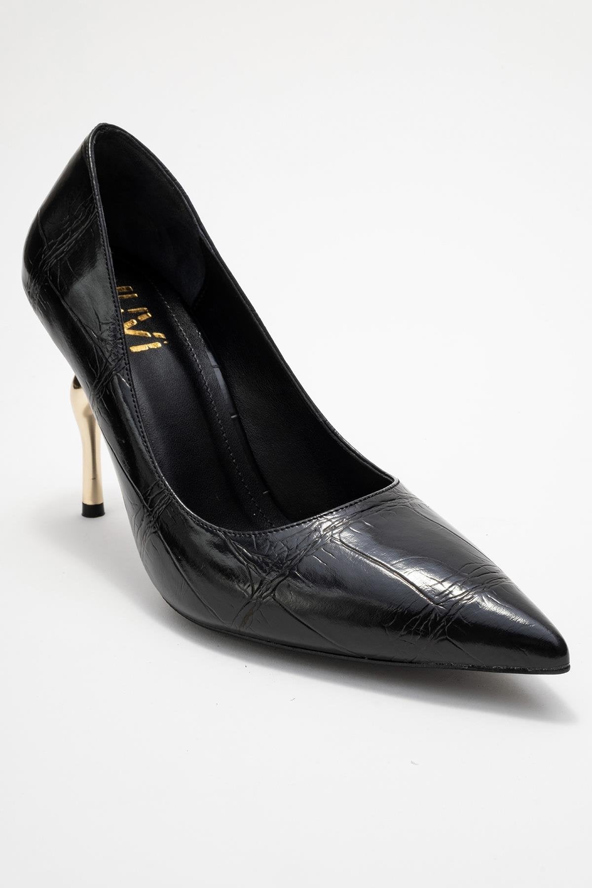 Hudson - Black Stiletto Heel Shoe (Women)