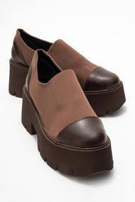 Grena - Brown Scuba Platform Casual Shoe (Women)