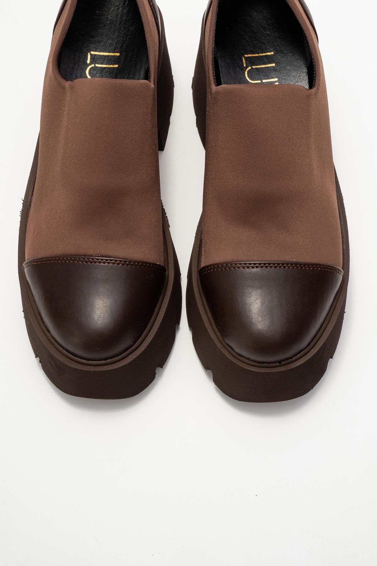 Grena - Brown Scuba Platform Casual Shoe (Women)