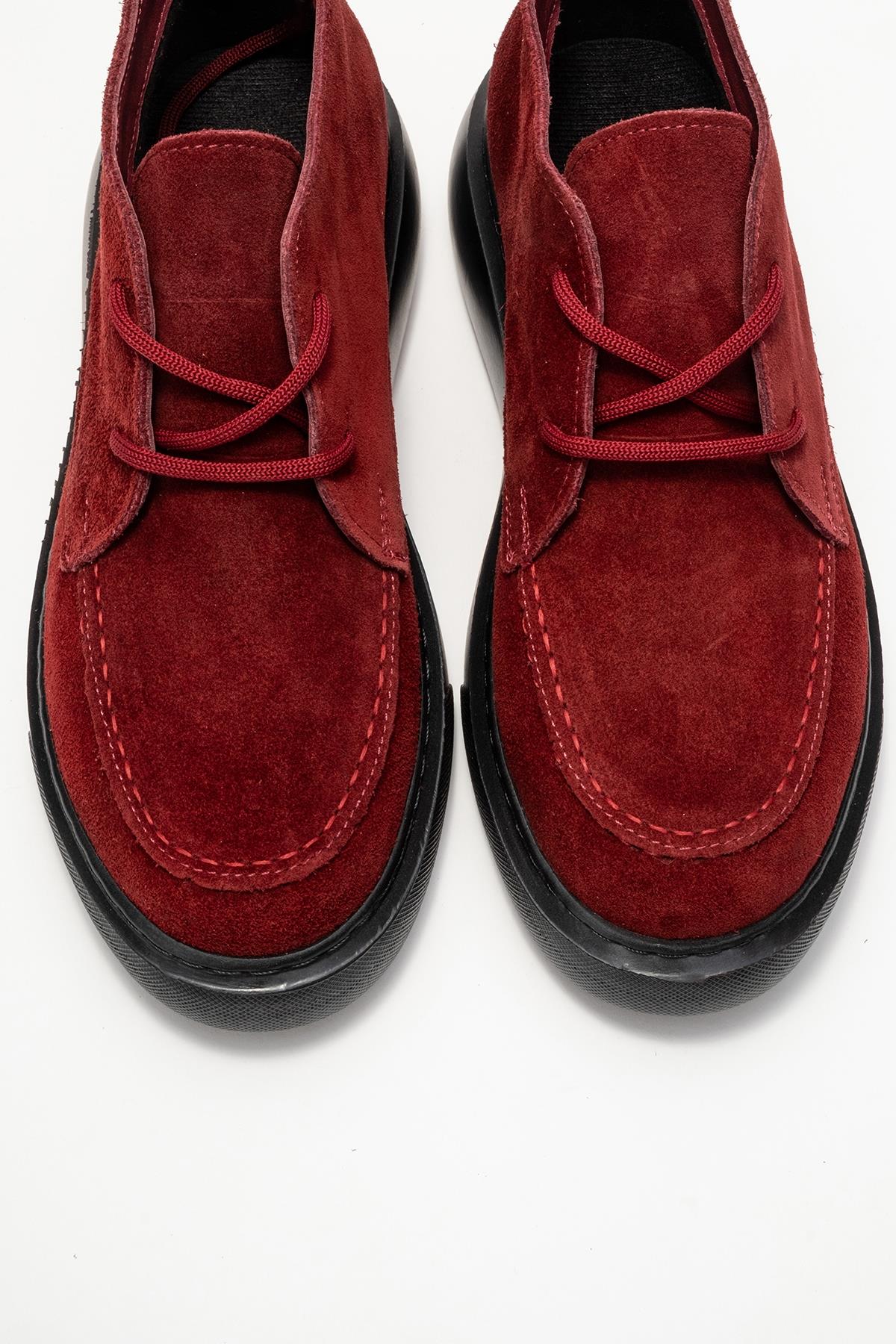 Lilya - Burgundy Genuine Leather Chukka Boot (Women)