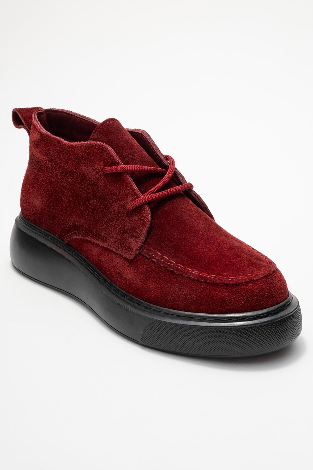 Lilya - Burgundy Genuine Leather Chukka Boot (Women)