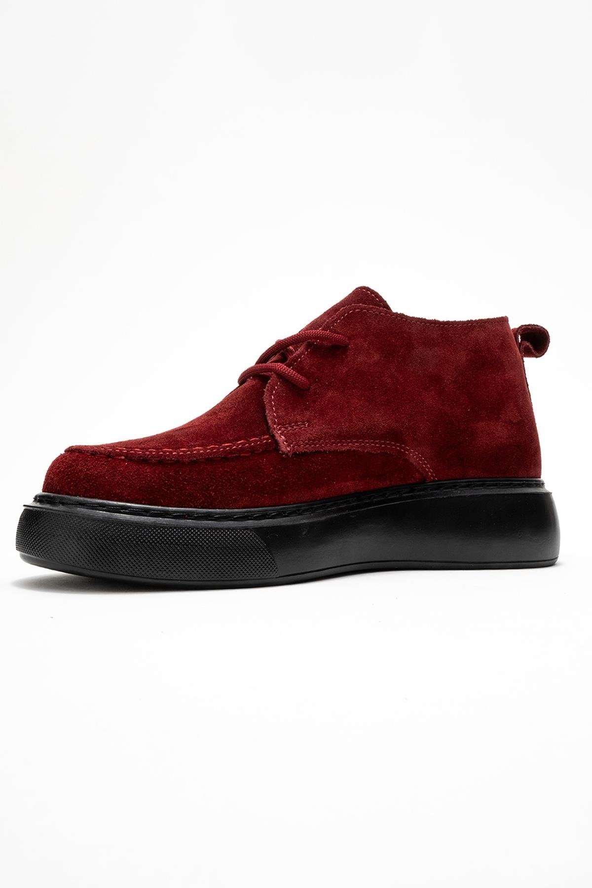 Lilya - Burgundy Genuine Leather Chukka Boot (Women)