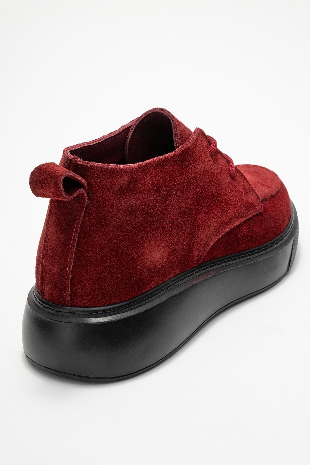 Lilya - Burgundy Genuine Leather Chukka Boot (Women)
