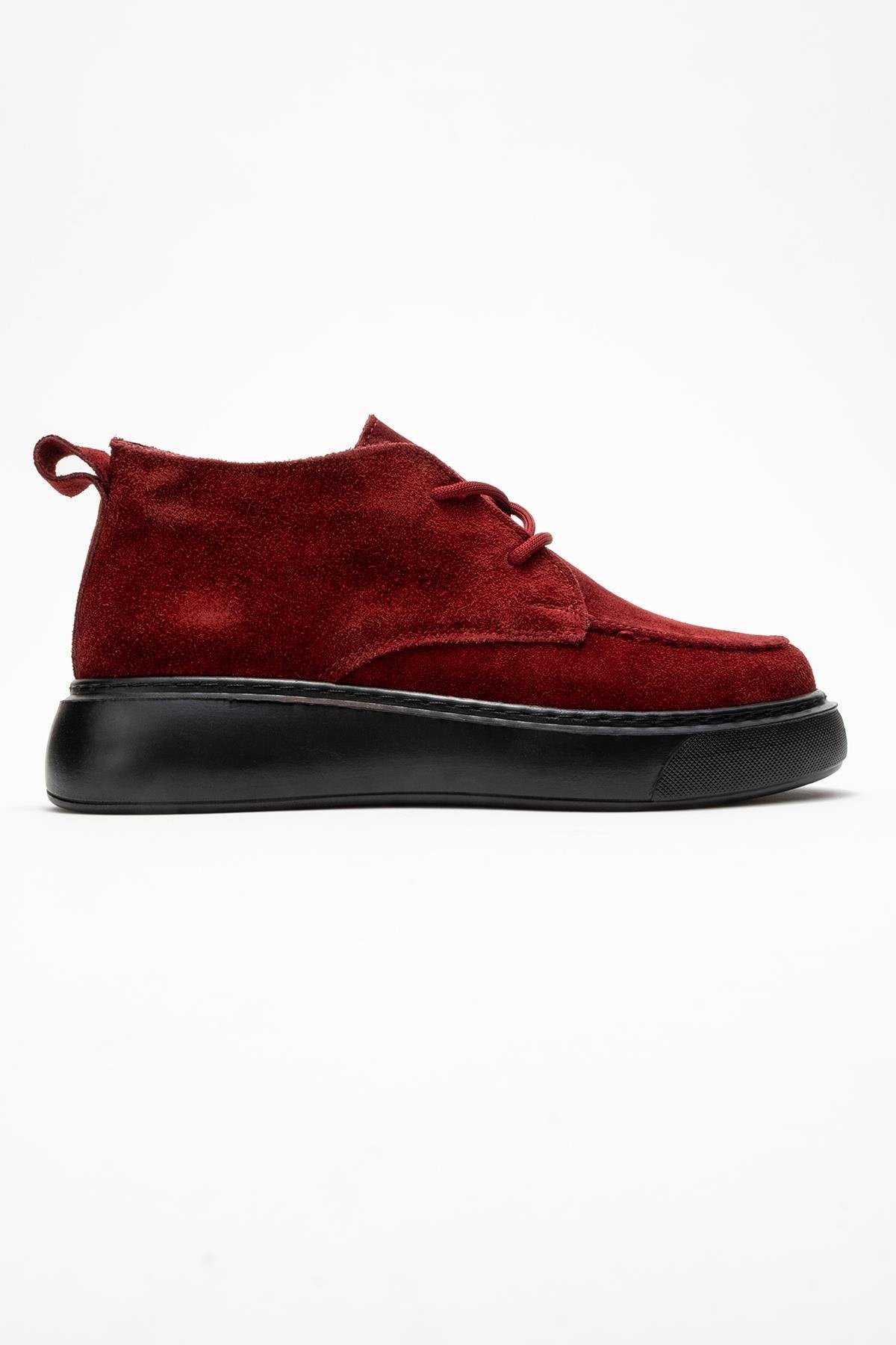 Lilya - Burgundy Genuine Leather Chukka Boot (Women)