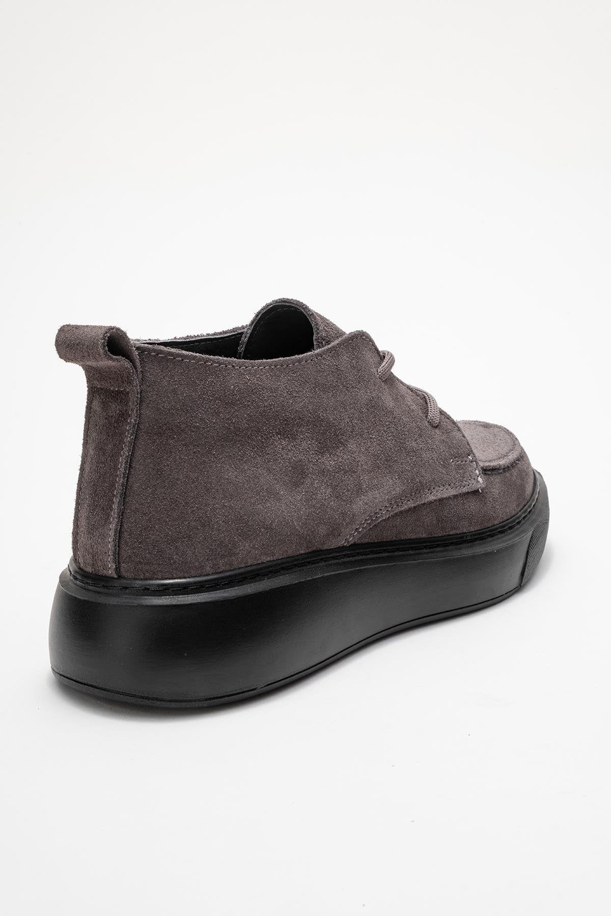 Lilya - Smoky Grey Genuine Leather Chukka Boot (Women)