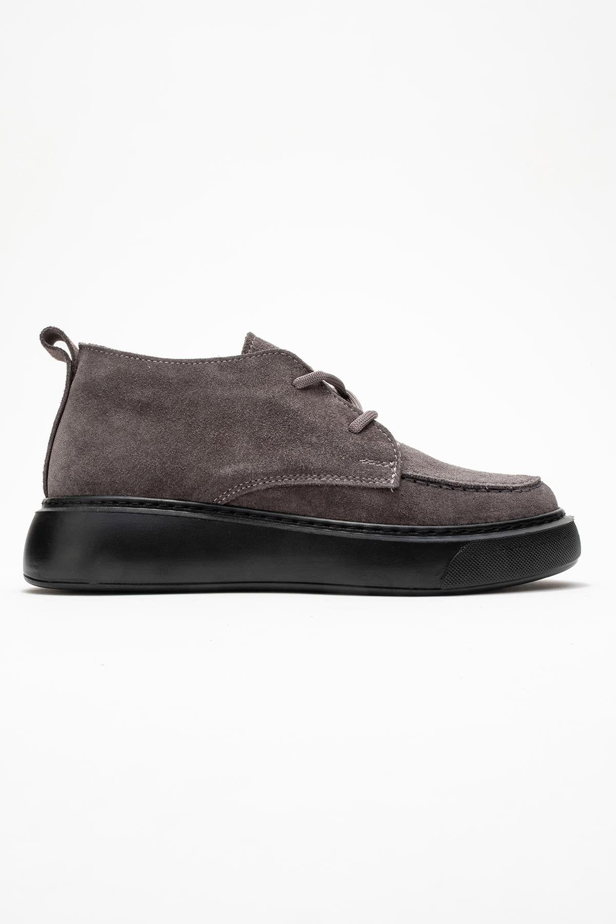 Lilya - Smoky Grey Genuine Leather Chukka Boot (Women)