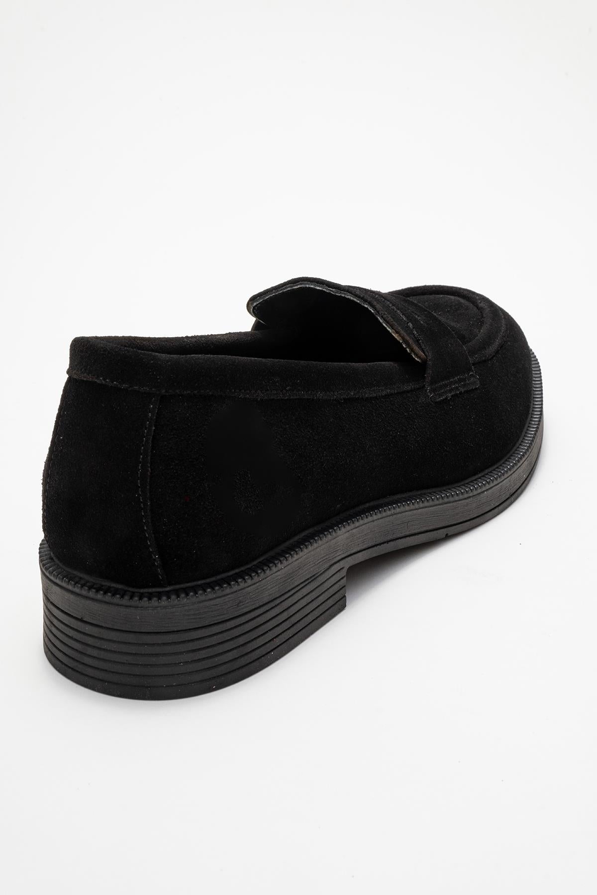 Bree - Black Genuine Leather Loafer Shoe (Women)