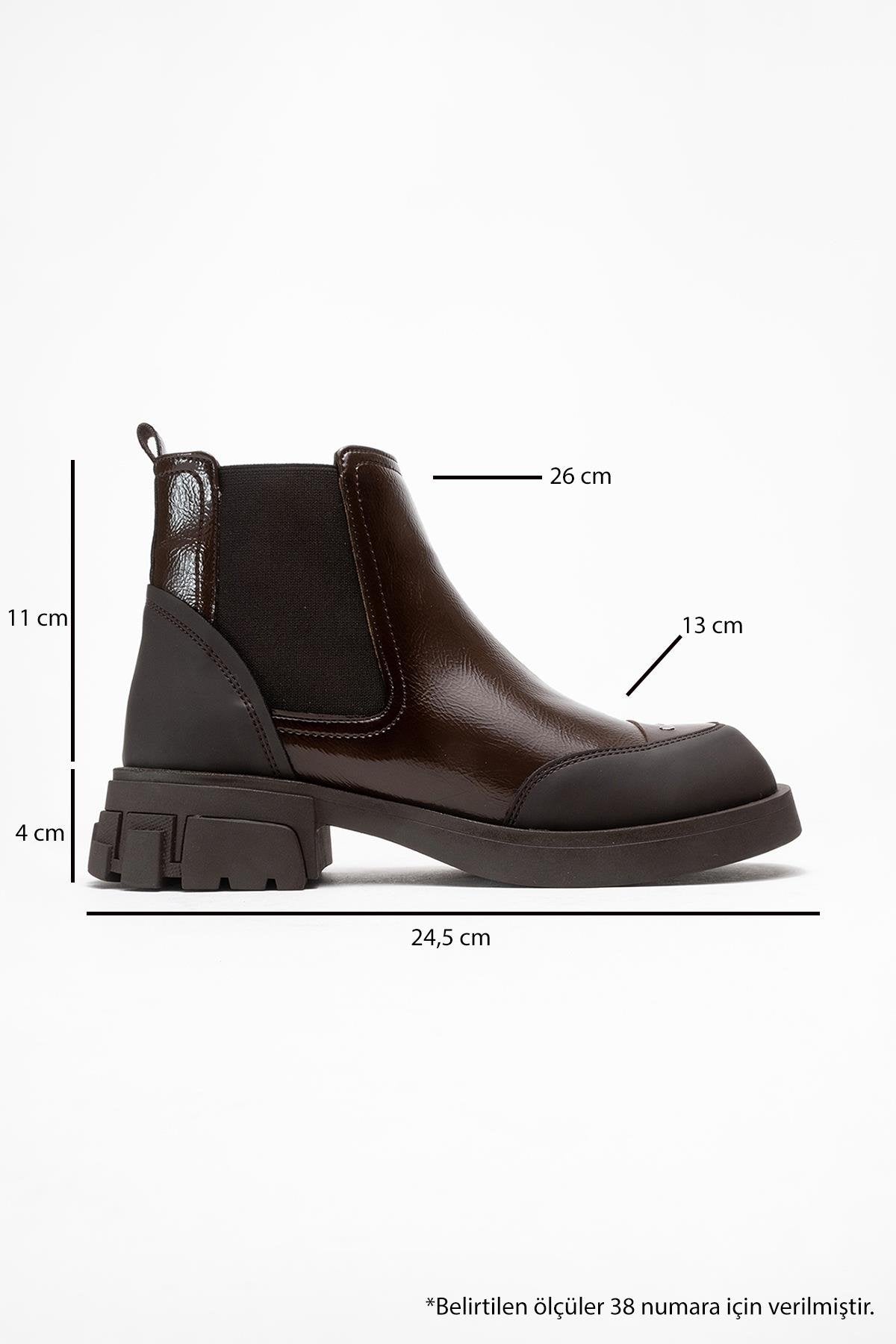 Albia - Brown Patent Boot (Women)