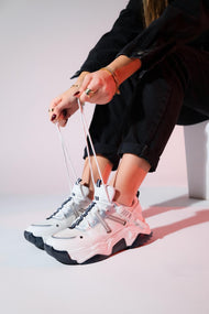 Maggie - White-Navy Sport Sneaker (Women)