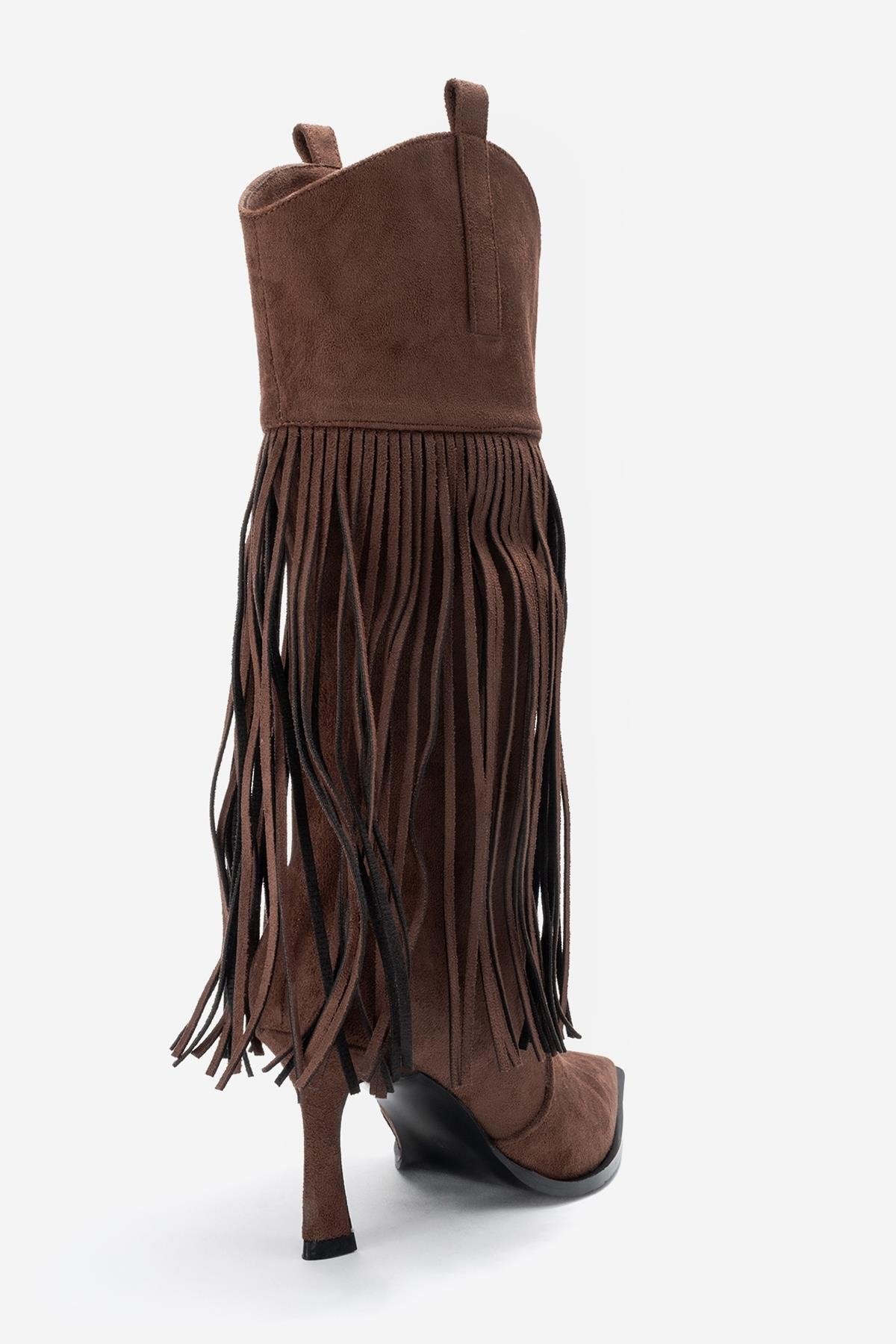 Gueras - Brown Pointed Toe High Heel Boot (Women)