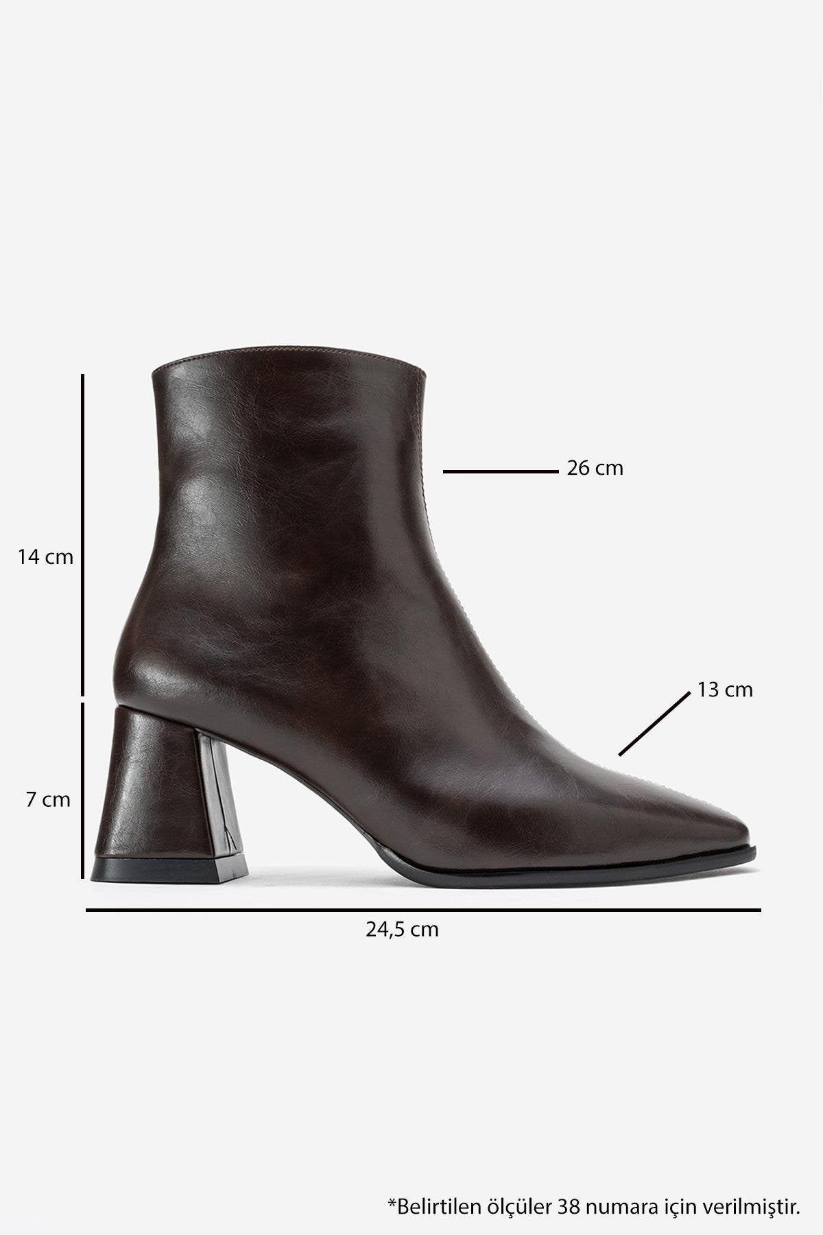 Arven - Brown Block Heel Boot (Women)