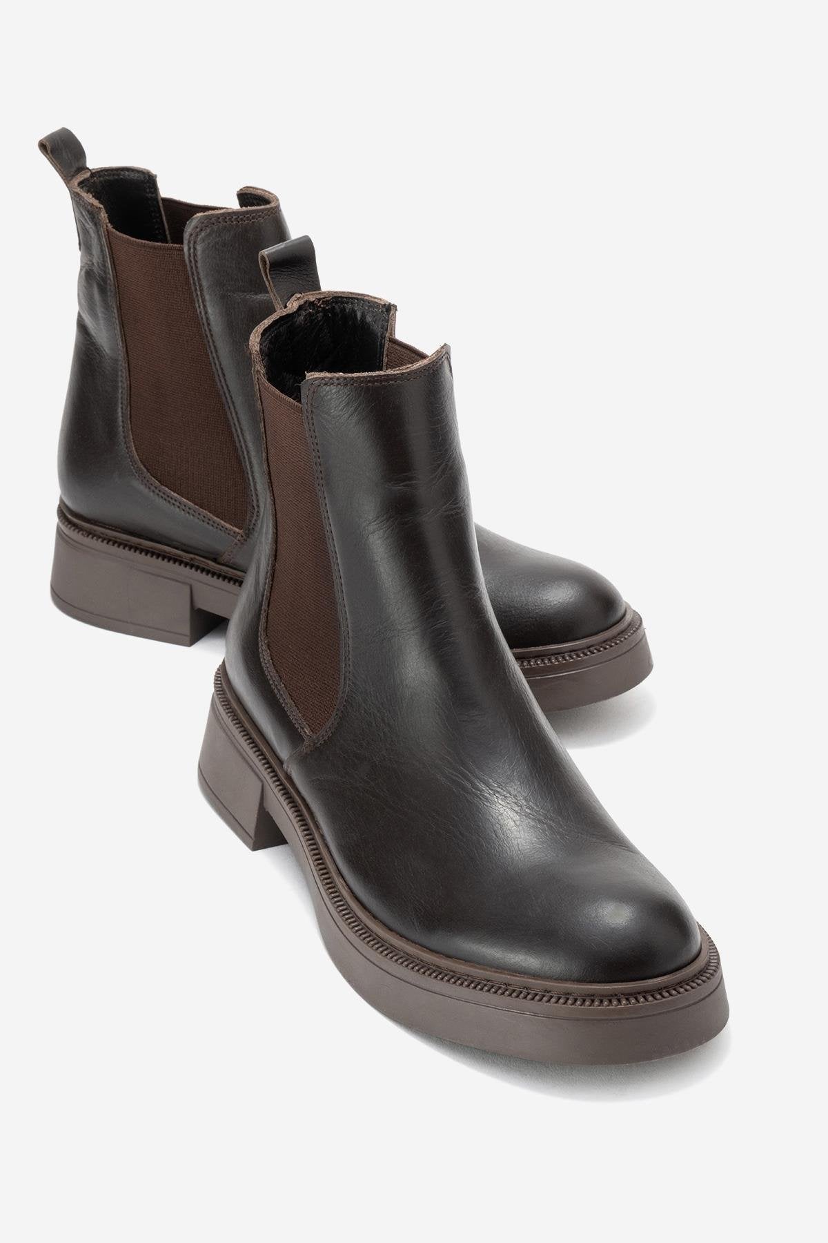 Orliss - Brown Genuine Leather Chelsea Boot (Women)