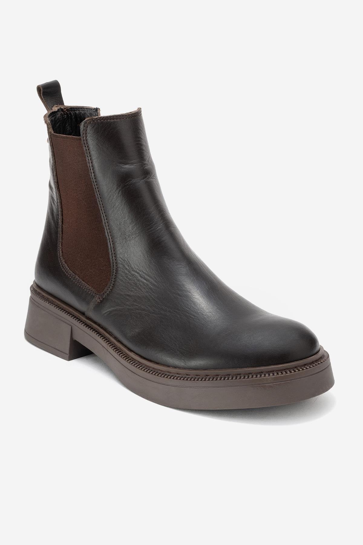 Orliss - Brown Genuine Leather Chelsea Boot (Women)