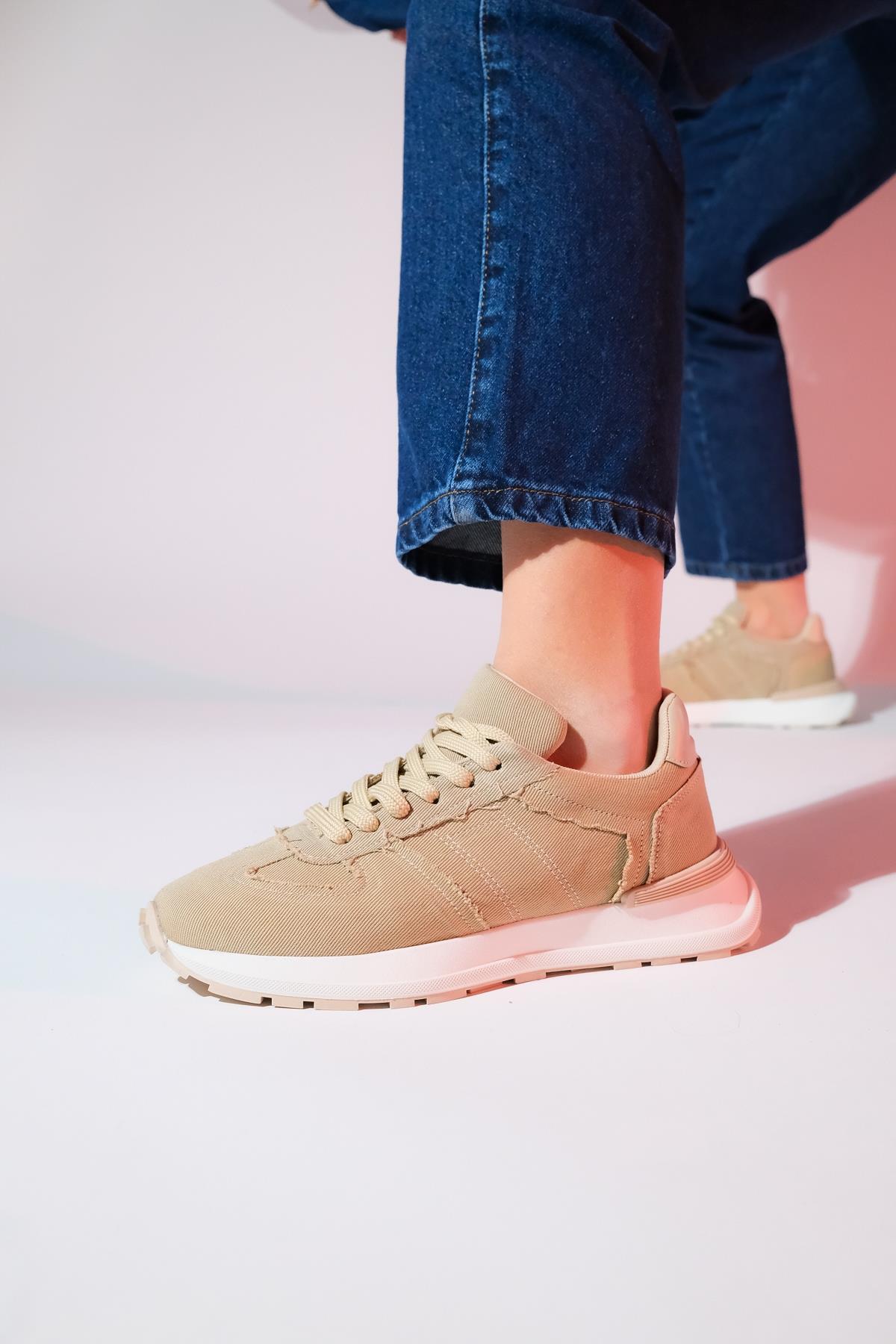 Rafael - Beige Denim Sport Sneaker (Women)