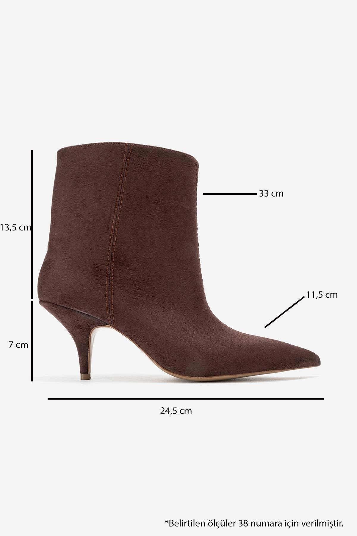 Brivelle - Brown Kitten Heel Pointed Toe Boot (Women)
