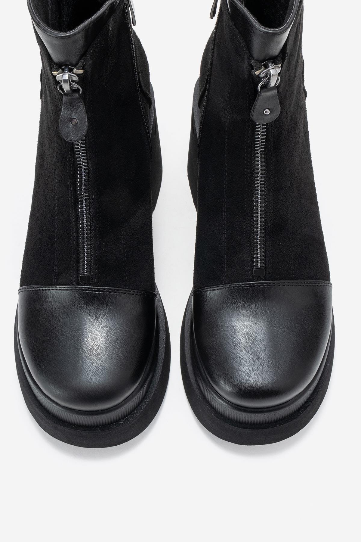 Ardenne - Black Platform Heel Boot (Women)