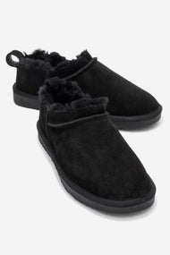 Yukon - Black Suede Genuine Leather Ankle Boot (Women)