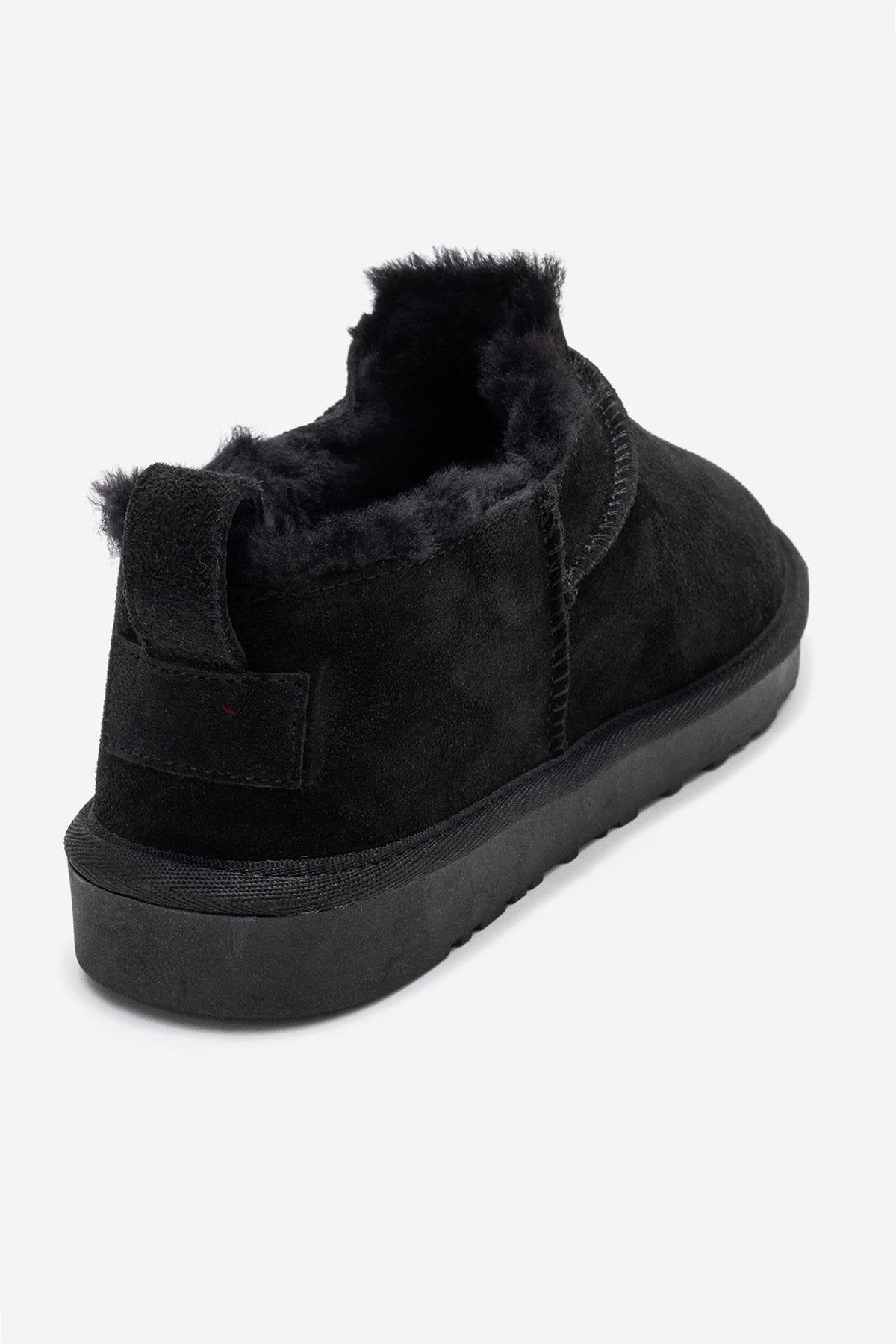 Yukon - Black Suede Genuine Leather Ankle Boot (Women)
