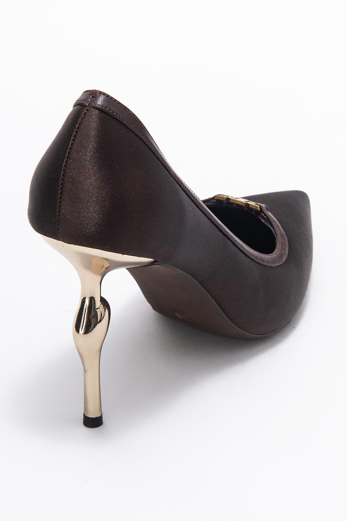 Milos - Brown Buckled Heeled Shoe (Women)