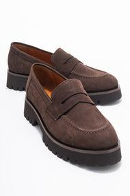 Vionel - Brown Nubuck Genuine Leather Loafer (Women)