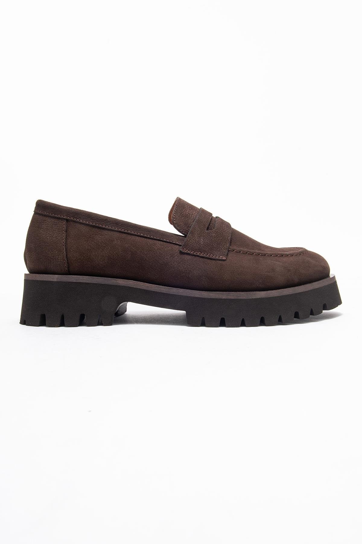 Vionel - Brown Nubuck Genuine Leather Loafer (Women)