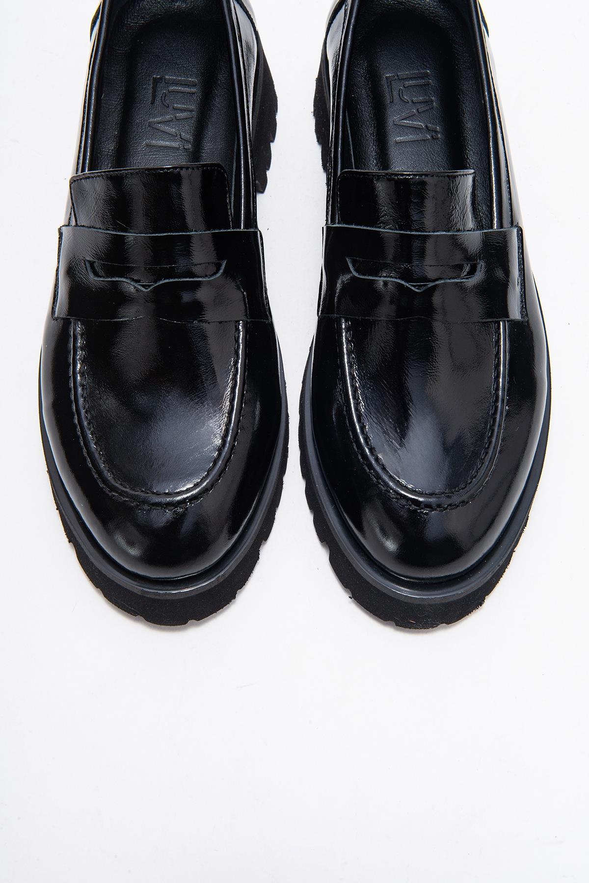 Vionel - Black Patent Genuine Leather Loafer (Women)