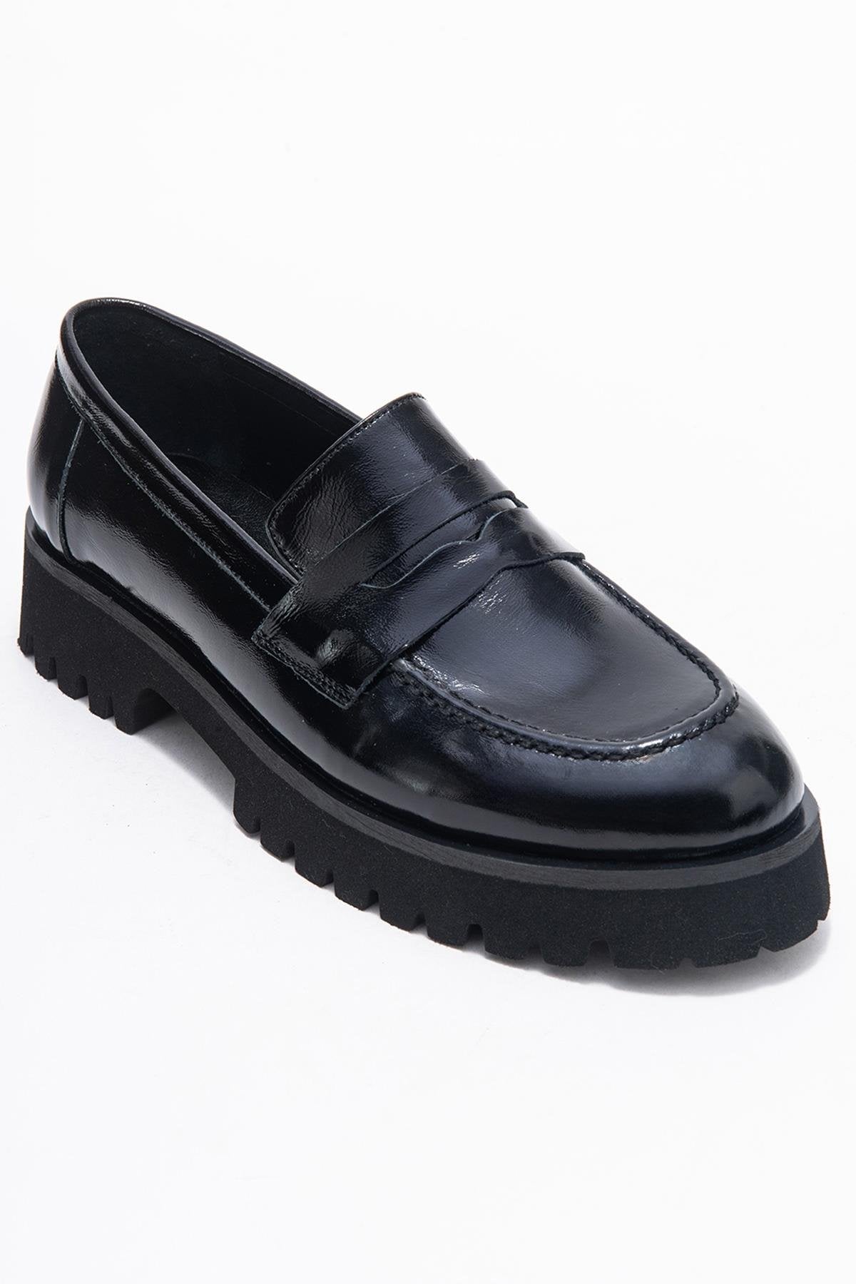 Vionel - Black Patent Genuine Leather Loafer (Women)