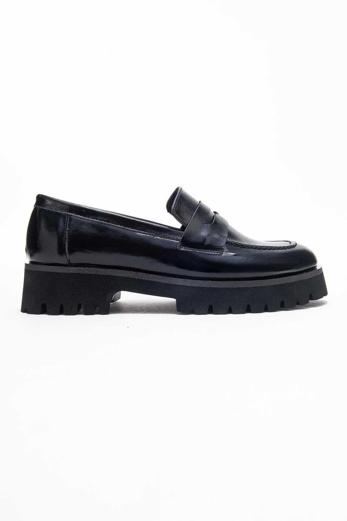 Vionel - Black Patent Genuine Leather Loafer (Women)