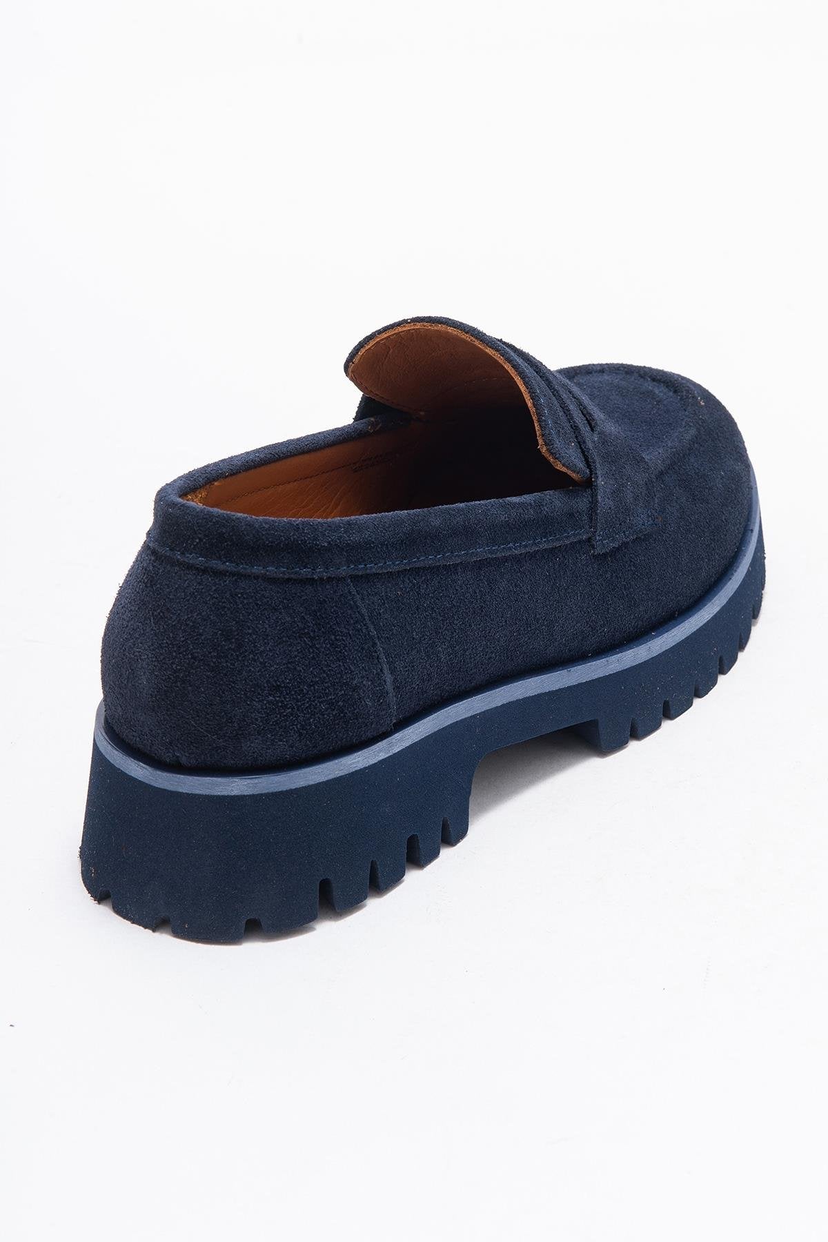 Vionel - Navy Suede Genuine Leather Loafer (Women)