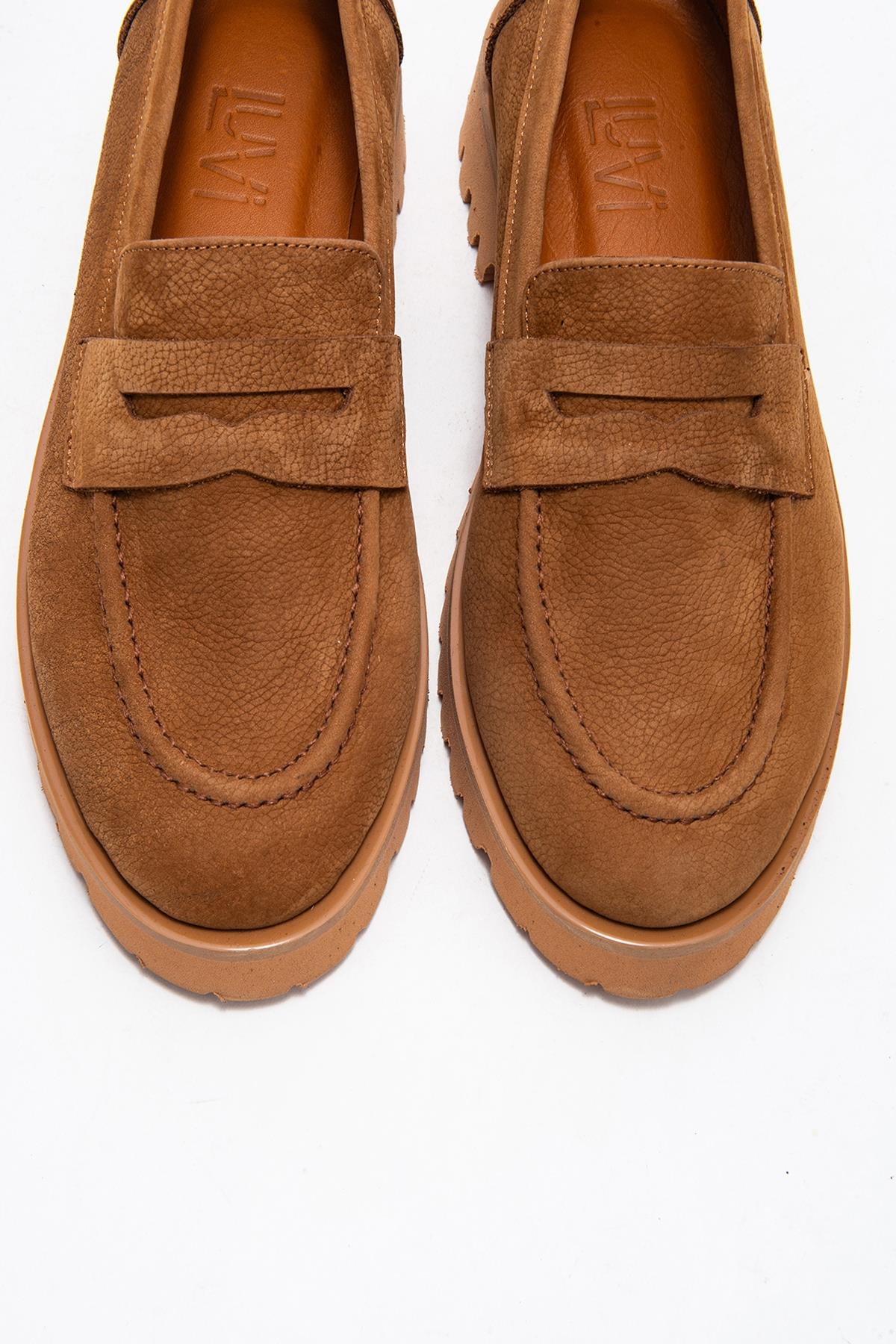 Vionel - Tan Nubuck Genuine Leather Loafer (Women)