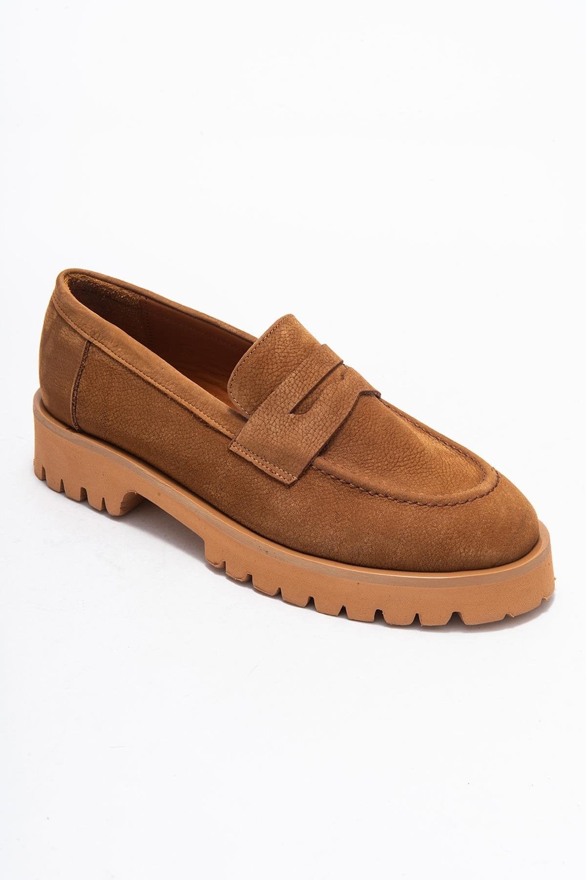 Vionel - Tan Nubuck Genuine Leather Loafer (Women)