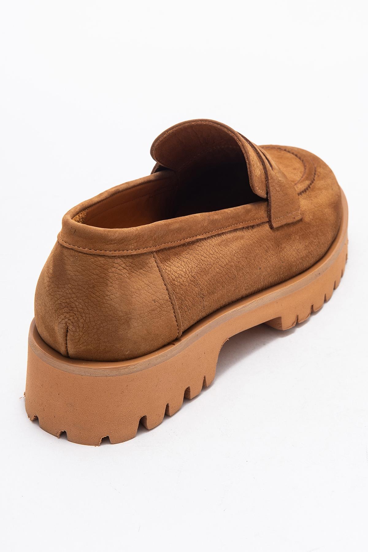 Vionel - Tan Nubuck Genuine Leather Loafer (Women)