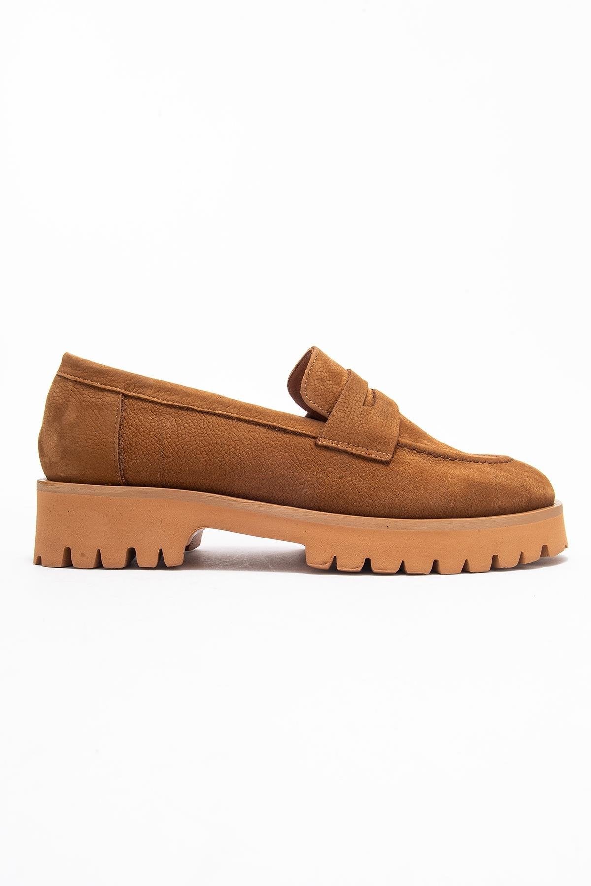 Vionel - Tan Nubuck Genuine Leather Loafer (Women)