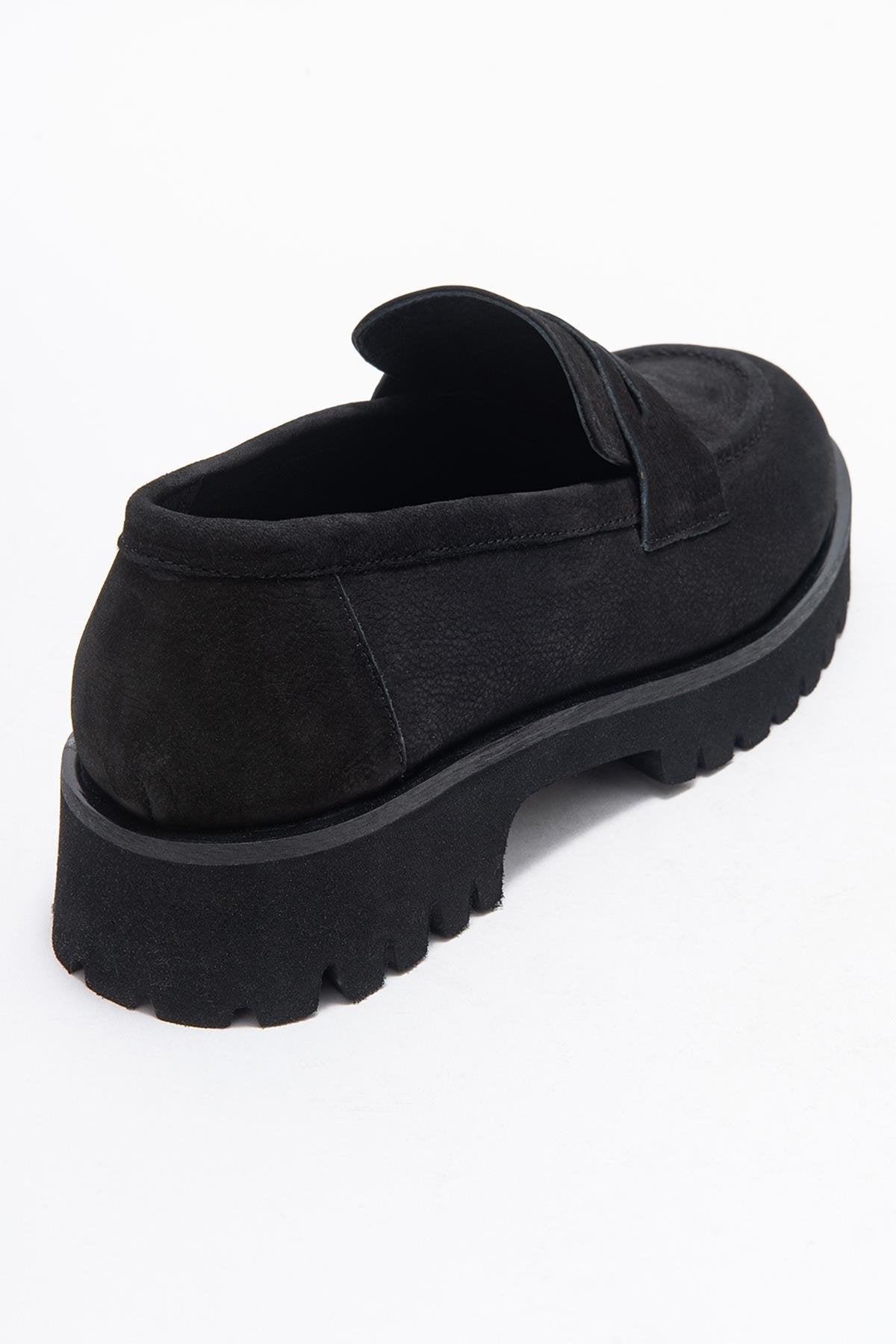 Vionel - Black Nubuck Genuine Leather Loafer (Women)