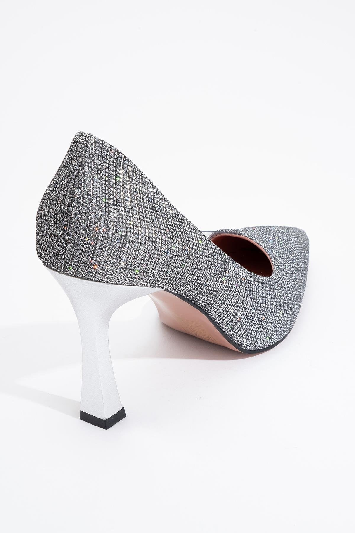 Ursula - Platinum Metallic Heeled Shoe (Women)
