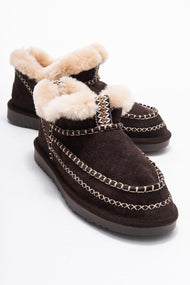 Darel - Brown Suede Genuine Leather Short Boot (Women)