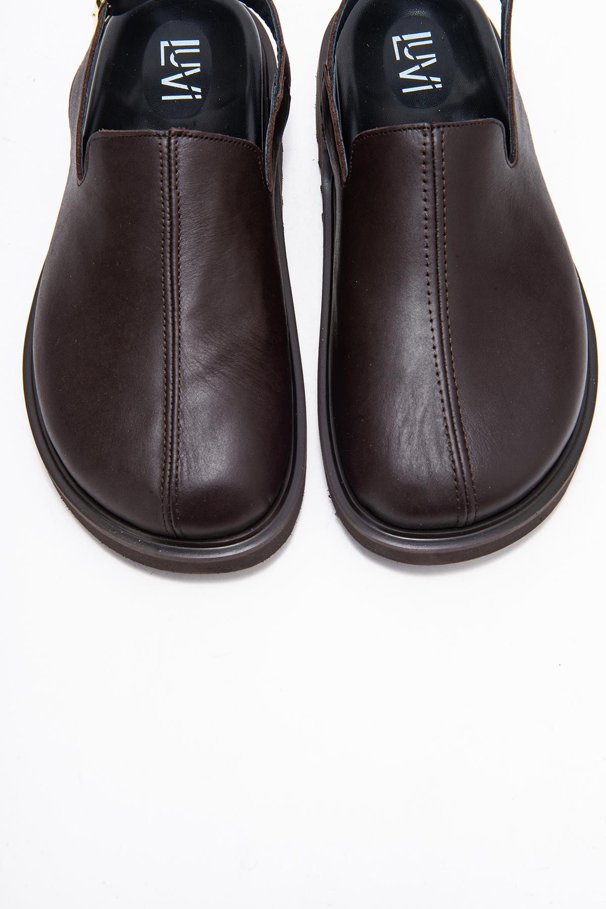 Laby - Brown Genuine Leather Sandal (Women)