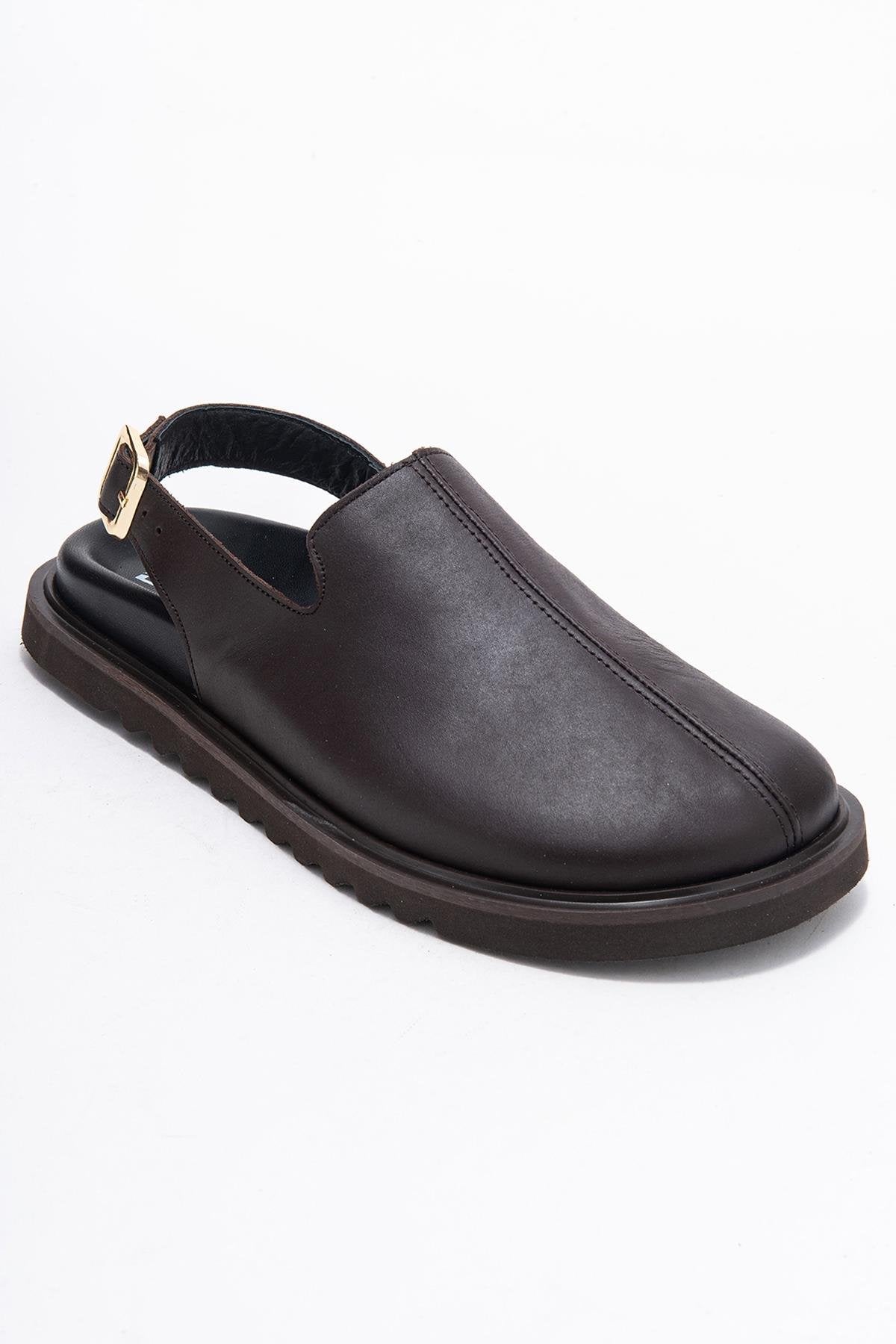 Laby - Brown Genuine Leather Sandal (Women)