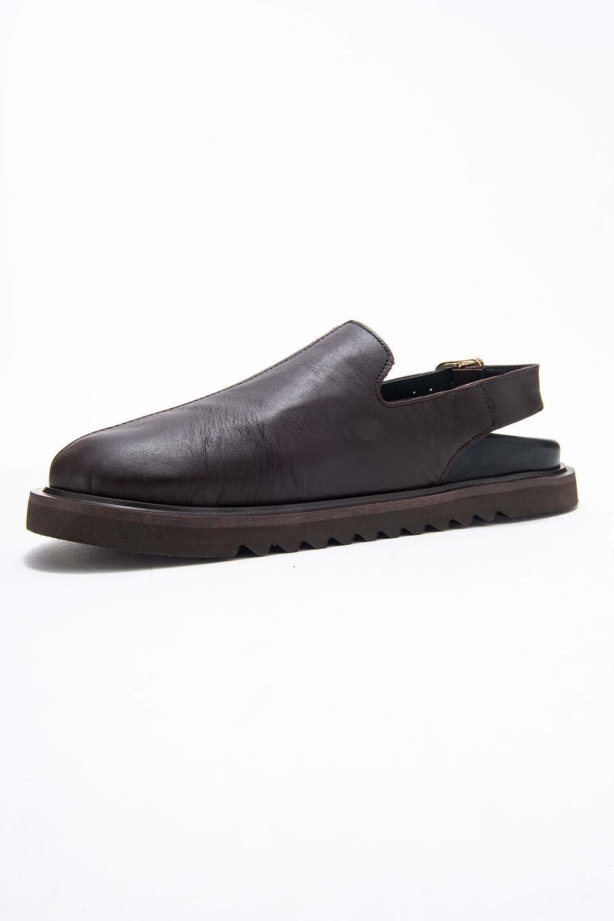 Laby - Brown Genuine Leather Sandal (Women)