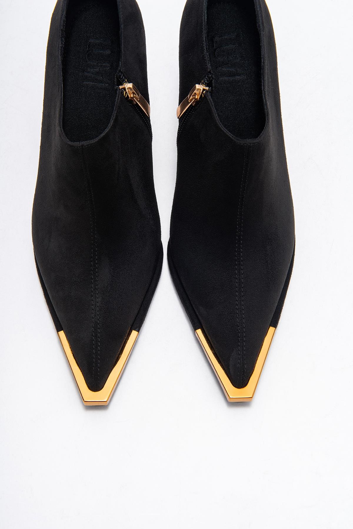 Sona - Black Ankle-Heel Shoe (Women)